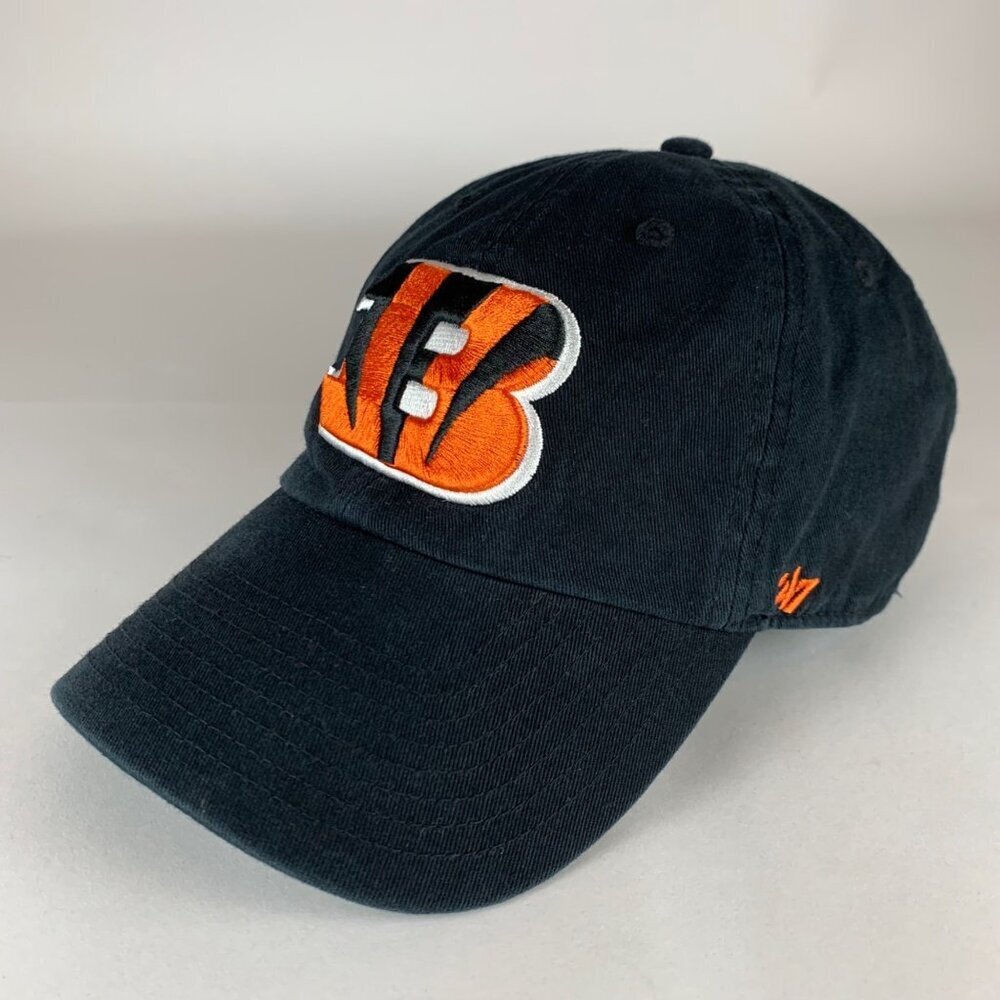 Cincinnati Bengals NFL Black 47 Brand Clean Up Relaxed Fit Strapback Hat
